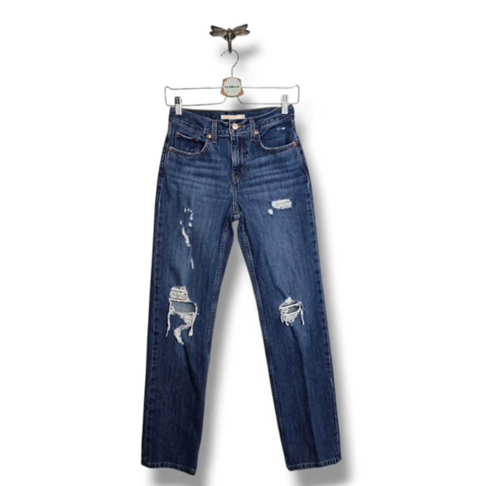 🔴 3/$30 Levi's 24×30.5 Low Pro Amplify It Medium Wash Straight Leg Jean - Picture 2 of 13